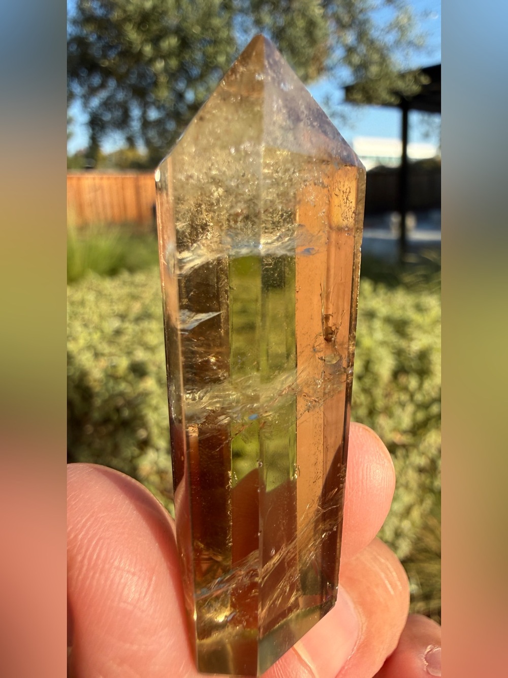 Natural Smoky Citrine Crystal Point Tower Generator Polished Mineral Specimen